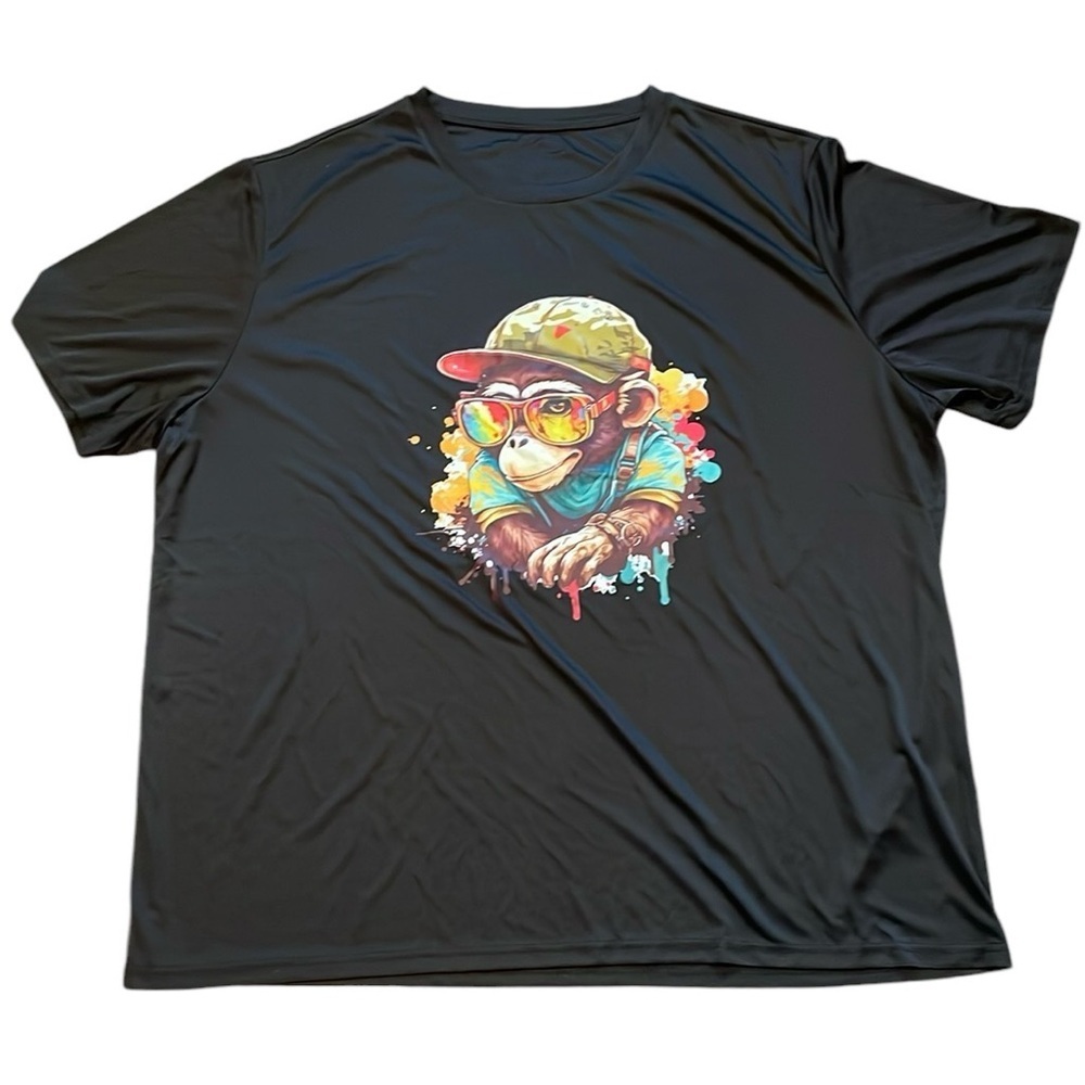 Shein Monkey Graphic‎ T- Shirt